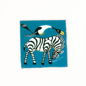 Quadretto tingatinga (14x14x1.5 cm) zebra