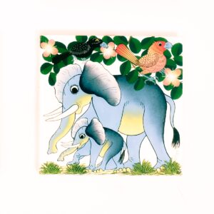 Quadretto tingatinga (20x20x1.5 cm) Soggetto con animali